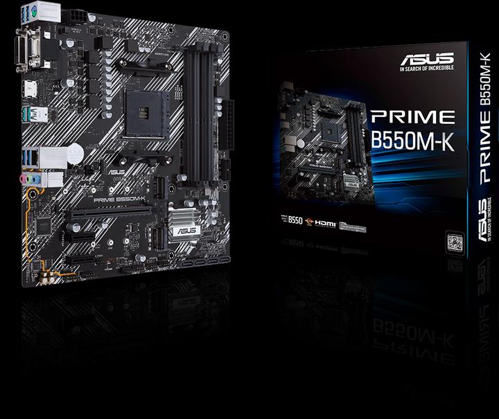Image du produit ASUS PRIME B550M-K (AM4, AMD B550, mATX)