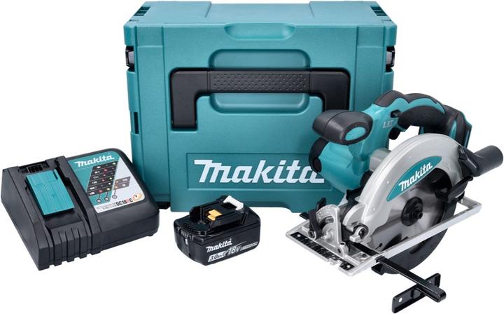 Produktbild Makita DSS 610 RF1J Akku Handkreissäge 18 V 165 mm + 1x Akku 3,0 Ah + Ladegerät + Makpac