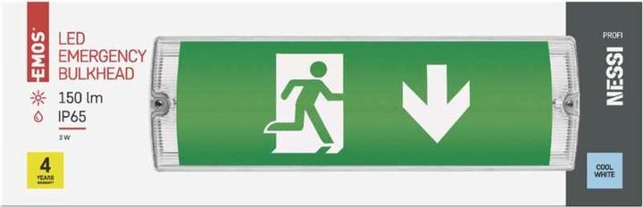 Actual product image Emos LED emergency light 3W 3H IP65