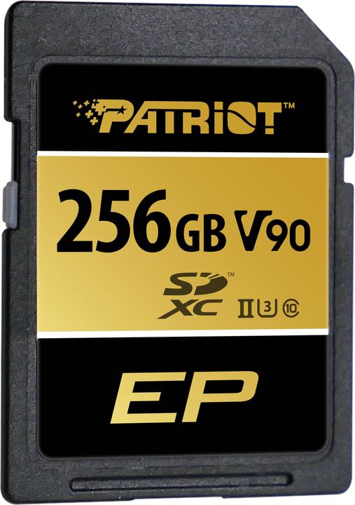 Image du produit Patriot EP SDXC 256 GB Class 10 UHS-II U3 V90 (256 Go, SDXC, U3, UHS-II)