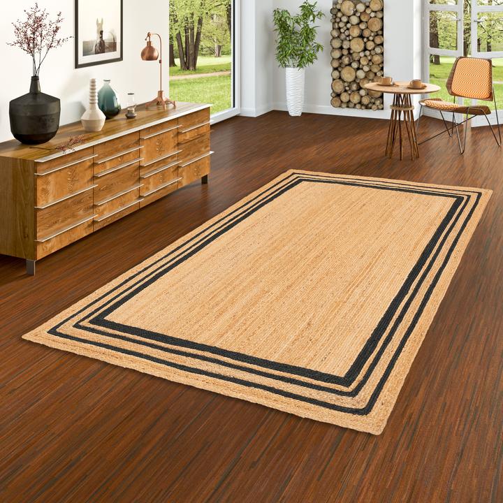 Produktbild Pergamon Naturfaser Teppich Jute Salsa Bordüre (160 x 230 cm)
