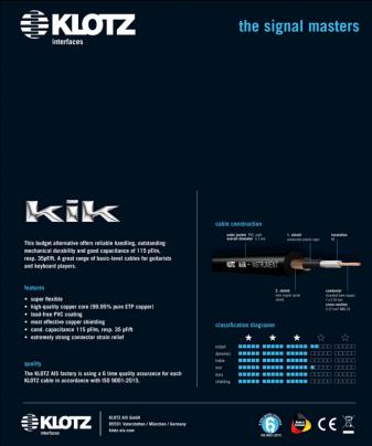 Actual product image Klotz KIK 6.0 PPSW (6 m)