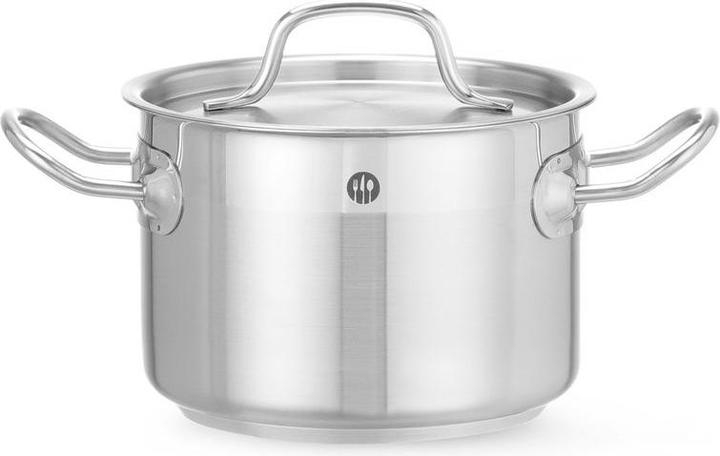 Actual product image Hendi Saucepan medium with lid 7 l 240x150 mm EDS Prof (24 cm, Pot, Stainless steel)