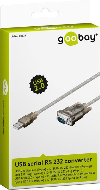 Actual product image Goobay USB serial RS232 converter (1.50 m)