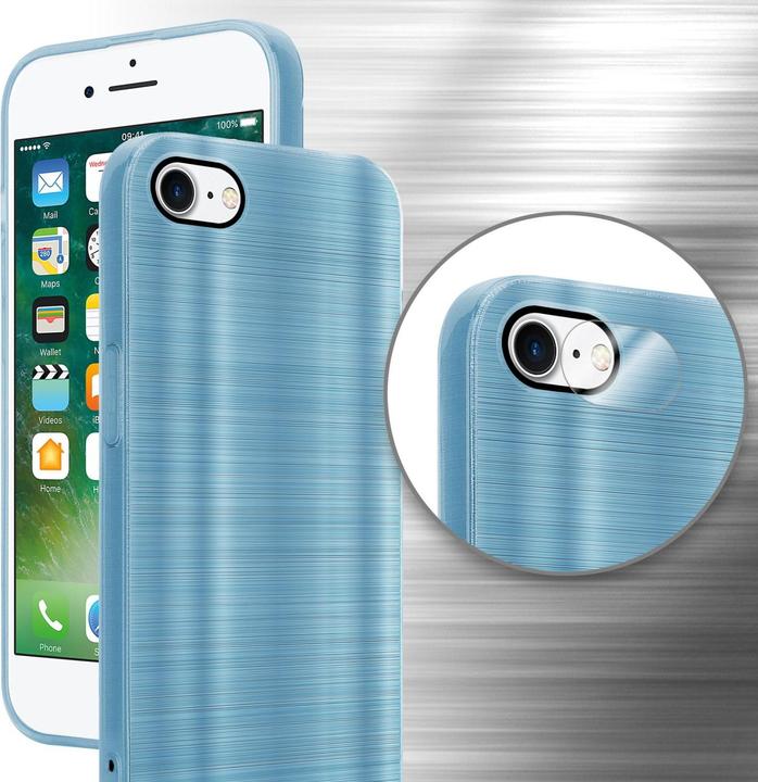 Produktbild Cadorabo Hülle für Apple iPhone 7 / 7S / 8 / SE 2020 im TPU Brushed Kameraschutz LM160 Style (Apple iPhone 7, Apple iPhone SE (2nd Gen))