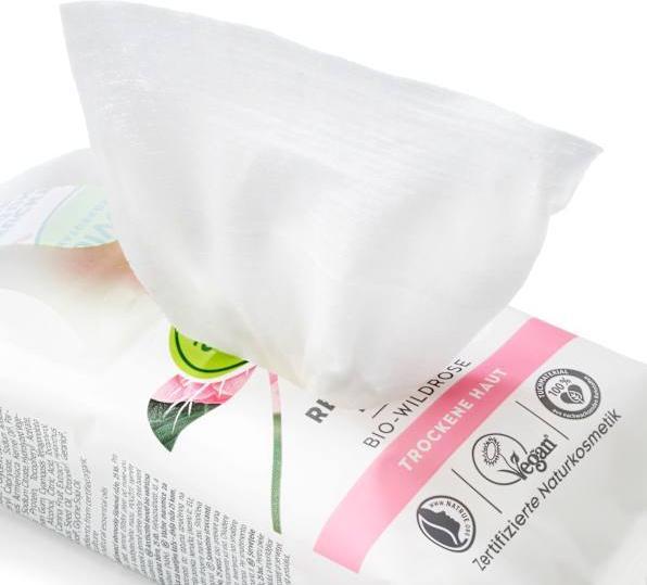 Image du produit dm alverde Lingettes nettoyantes à la rose sauvage bio (Chiffons de nettoyage)