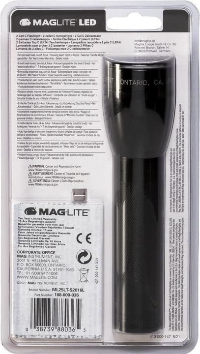 Immagine prodotto Maglite Ml25lt 2c (16.80 cm, 177 lm)