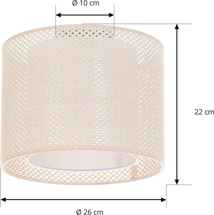Produktbild Lindby Soula Deckenleuchte Stoff Ø 26 cm (E27)