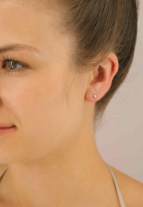 Image du produit Muau Boucles d'oreilles monture à cadre (Or blanc, Or jaune, Or rose ou argent)