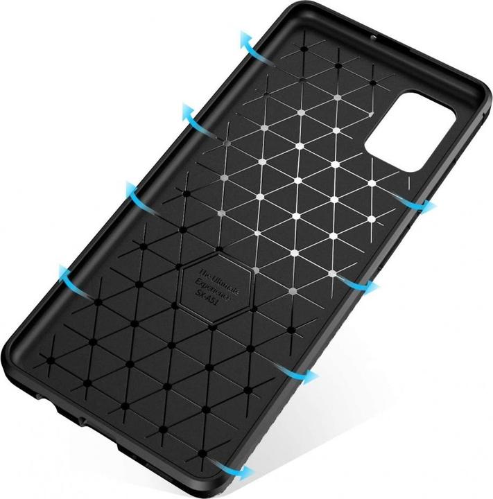 Actual product image Screenguard Samsung Galaxy A02s Cover Carbon Design TPU Case (Samsung Galaxy A02s)