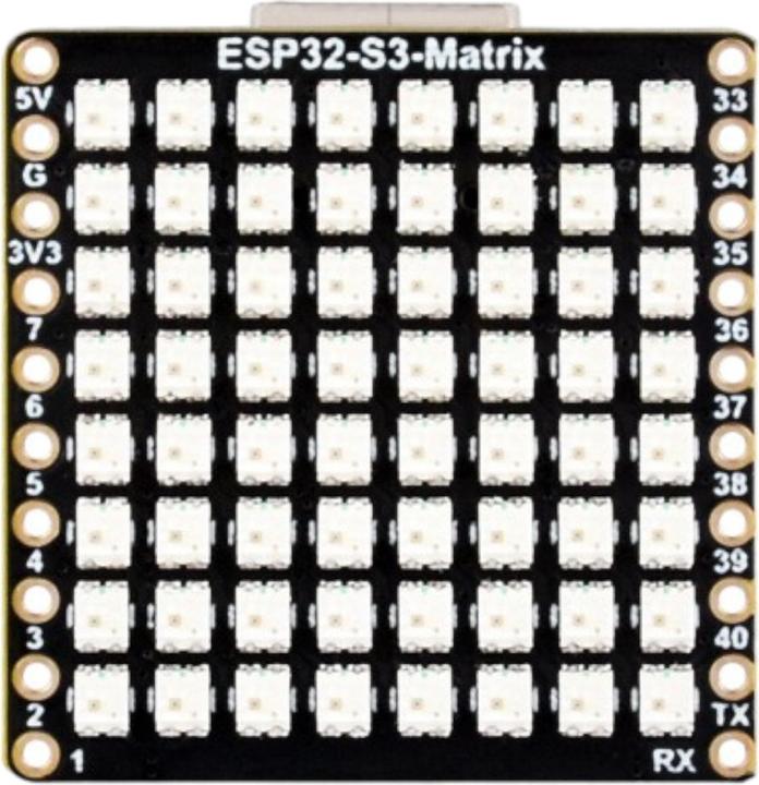 Actual product image Lilygo ESP32-S3 RGB-LED Matrix 8x8