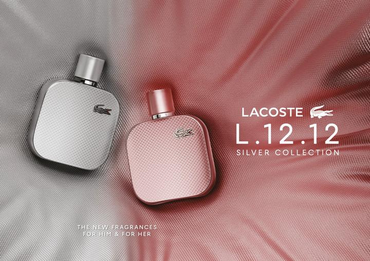 Actual product image Lacoste L.12.12 Silver Grey Eau De Parfum Spray 50ml (Eau de parfum, 50 ml)
