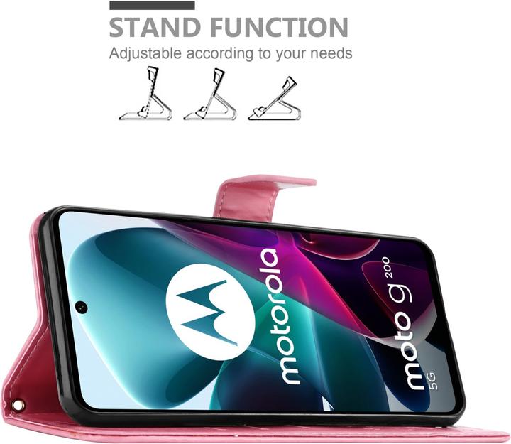 Image du produit Cadorabo Housse Flower Book (Motorola Moto G200 5G)