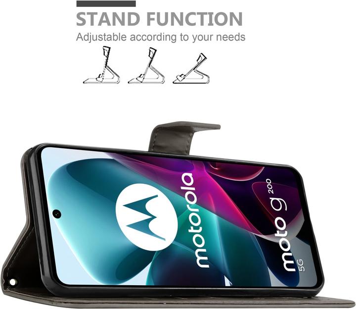 Image du produit Cadorabo Housse Flower Book (Motorola Moto G200 5G)
