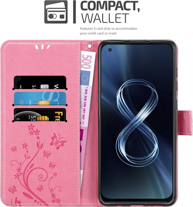 Actual product image Cadorabo Case Flower Book (Asus Zenfone 8)