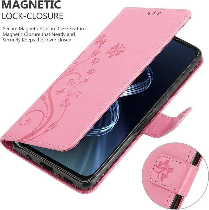 Actual product image Cadorabo Case Flower Book (Asus Zenfone 8)