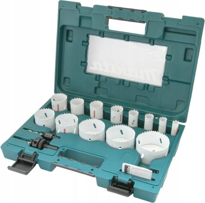 Immagine prodotto Makita Set di seghe a tazza universali (16, 19, 22, 25, 32, 35, 37, 44, 51, 57, 64, 68, 76 mm)