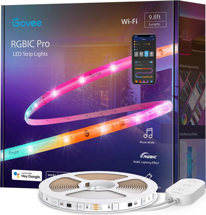 Actual product image Govee RGBIC LED Strip Light (RGBIC, 300 cm, Indoor)