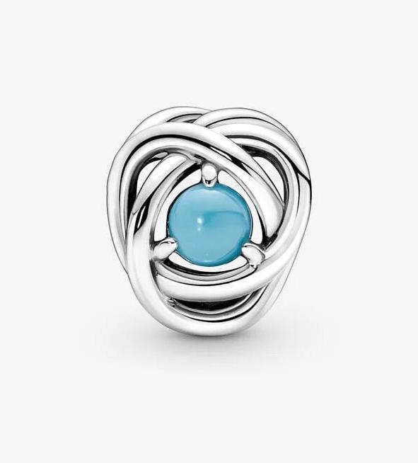 Immagine prodotto Pandora Pietra di nascita di dicembre Turchese Eternity Circle Charm (Argento 925)