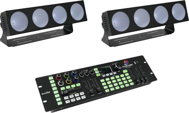 Actual product image Eurolite Set 2x LED CBB-4 + DMX LED Color Chief Controller