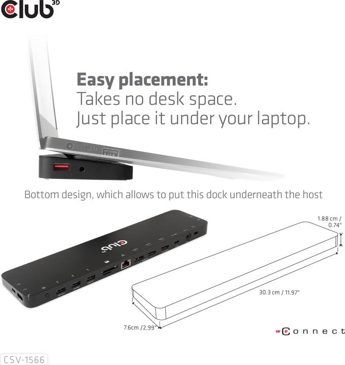Productafbeelding Club 3D CSV-1566 (USB-C, 4 Havens)