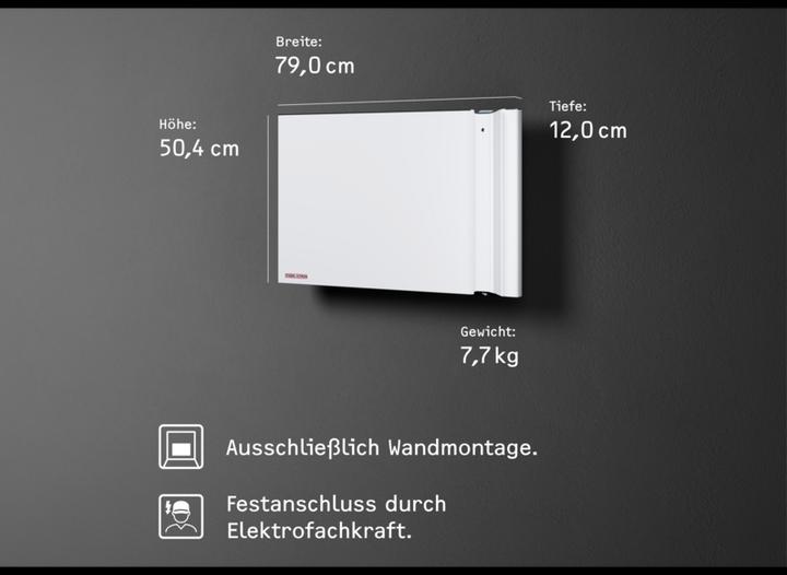 Actual product image Stiebel Eltron CND 100, 1 kW Duo wall convector for approx. 12 m², without plug (1000 W)
