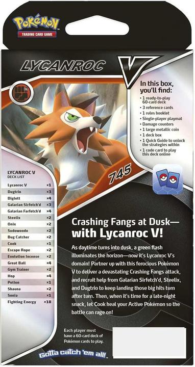 Immagine prodotto Pokémon Pokemon TCG - Lycanroc V Battle Deck (Inglese, Ponte)