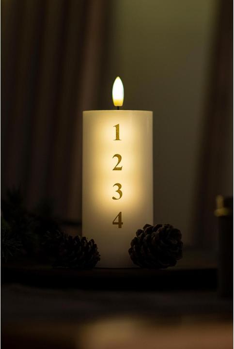 Productafbeelding Sirius LED Kaars Stille Advent, 7 cm x 150 mm, Wit (1 x)