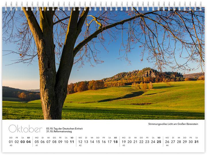 Produktbild Kalender Schsische Schweiz kompakt 2026 (21 x 15 cm, Deutsch)