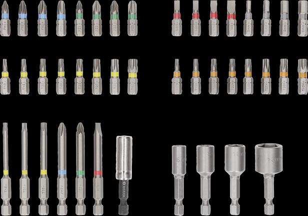 Produktbild Bosch Professional Bit Set Extra Hard (PH1 / PH2 / PH3 / PZ1 / PZ2 / PZ3 / HEX3 / HEX4 / HEX5 / HEX6 / T10 / T15 / T20 / T25 / T27 / T30 / T40 / SL3 / SL4 / SL5 / SL6 / TH10 / TH15 / TH20 / TH25 / TH27 / TH30 / TH40)