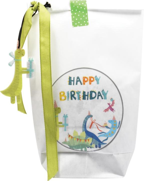 Actual product image Wunderle Wonder Bag Happy Birthday Dino Bag white (Gift box, 1 x)