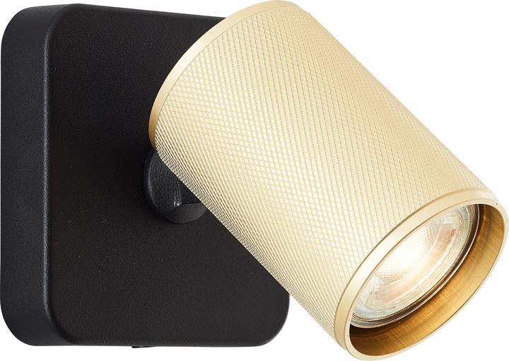 Actual product image Brilliant Marty LED wall spot sand black/matt gold (345 lm, GU10)