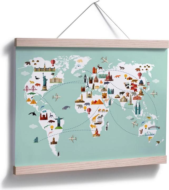 Image du produit Trenddeko Voyager dans le monde (80 x 60 cm)