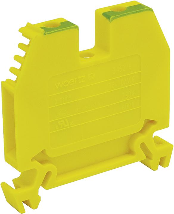 Produktbild Woertz Reihenklemme 6mm2 gelb/grün
