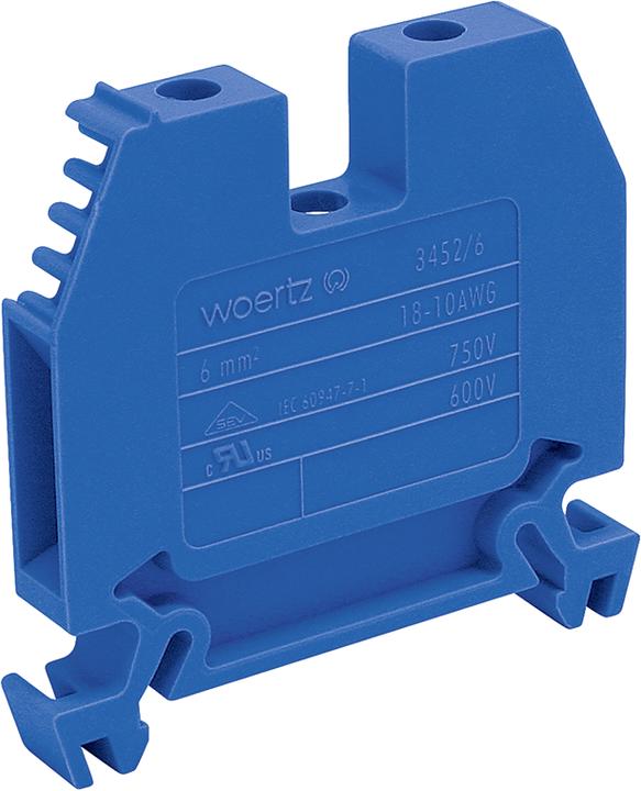 Produktbild Woertz Reihenklemme 6mm2 blau