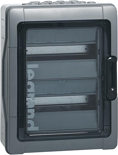 Produktbild Legrand AP Kleinverteiler IP65 2-Reihig 24M+2, m. durchsichtiger Tür