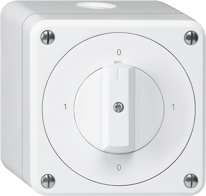 Actual product image Hager robusto NAP rotary switch S0 with screw terminal Q white