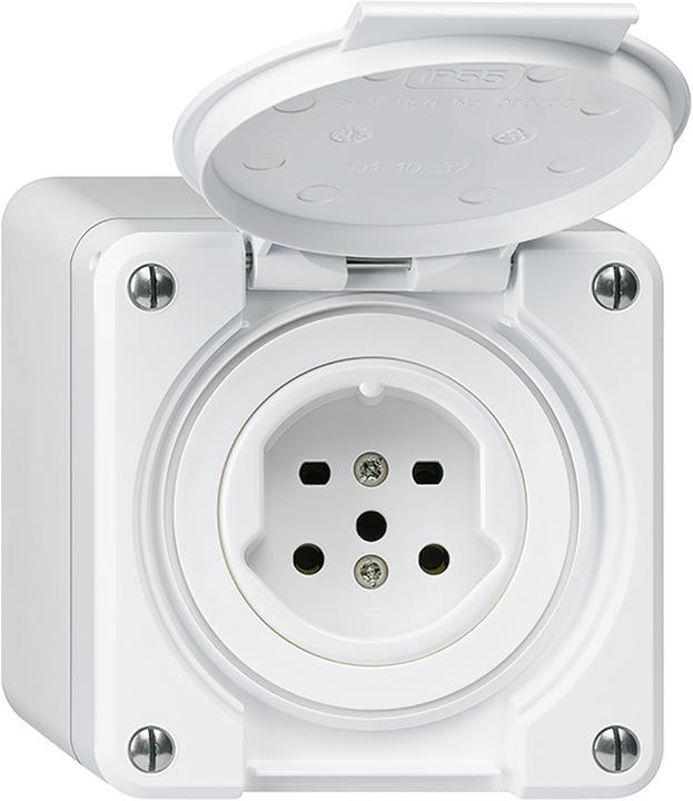 Image du produit Hager robusto NAP Prise T15 avec borne à vis Q blanc