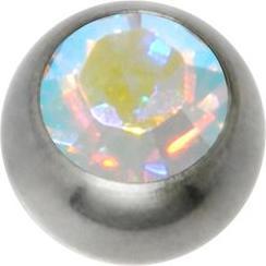 Bijouteria 1.2mm Titan Piercingteil (Kristall, Titan)