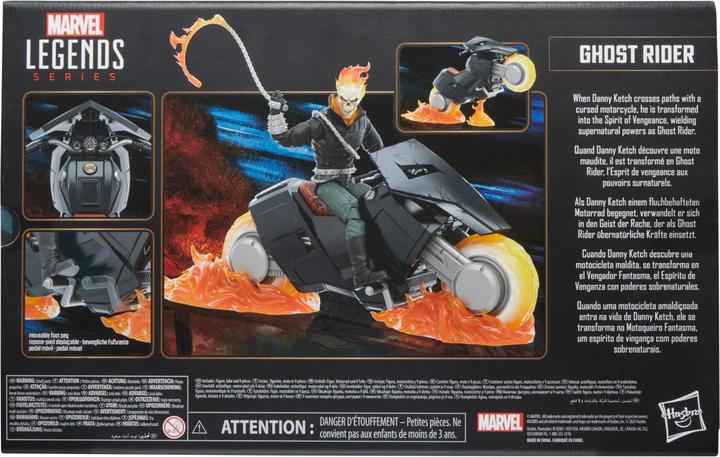 Produktbild Hasbro Marvel 85th Anniversary Marvel Legends Actionfigur mit Fahrzeug Ghost Rider 15 cm