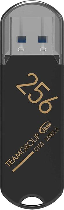 Actual product image Team Group USB 256GB 100/XXX C183 U3.2 black (256 GB, USB-A)