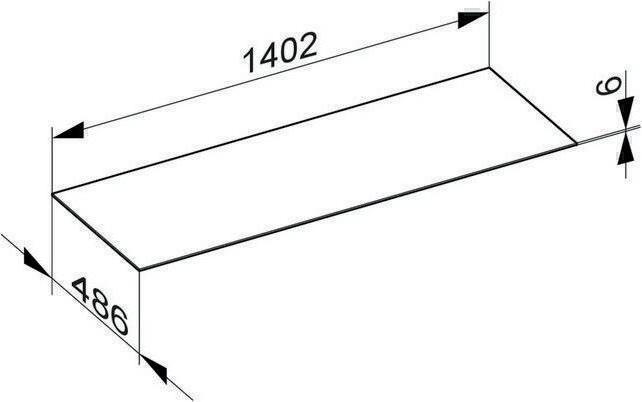 Immagine prodotto Keuco Piastra di copertura EDITION 90 1402x6x486mm f Si-bo 1400mm ant sat (48.60 cm, 140.20 cm)