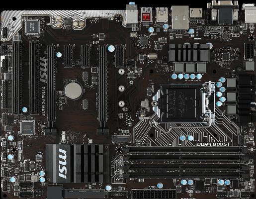 Produktbild MSI Z170a PC Mate (LGA 1151, Intel Z170, ATX)
