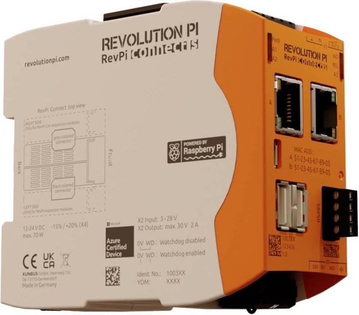 Kunbus RevPi Connect S 32 Go PR100364 Module d'extension d'API 24 V/DC