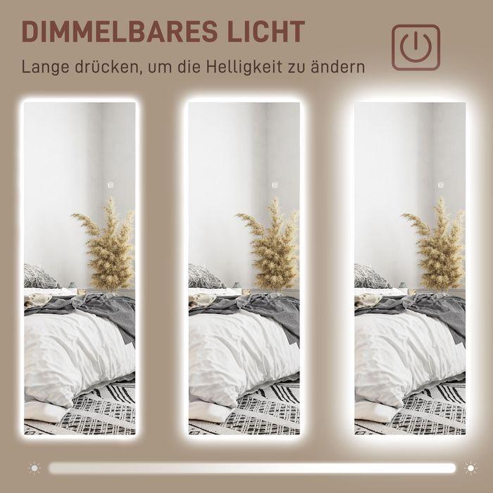 Produktbild Swisshandel24 Ganzkörperspiegel 40 x 120 cm Standspiegel mit LED Lichte, Wandspiegel