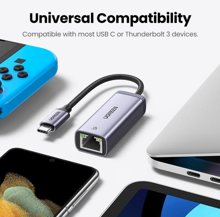 Actual product image Ugreen USB-C to RJ45 Netzwerkadapter (USB-C, RJ45 (1x))