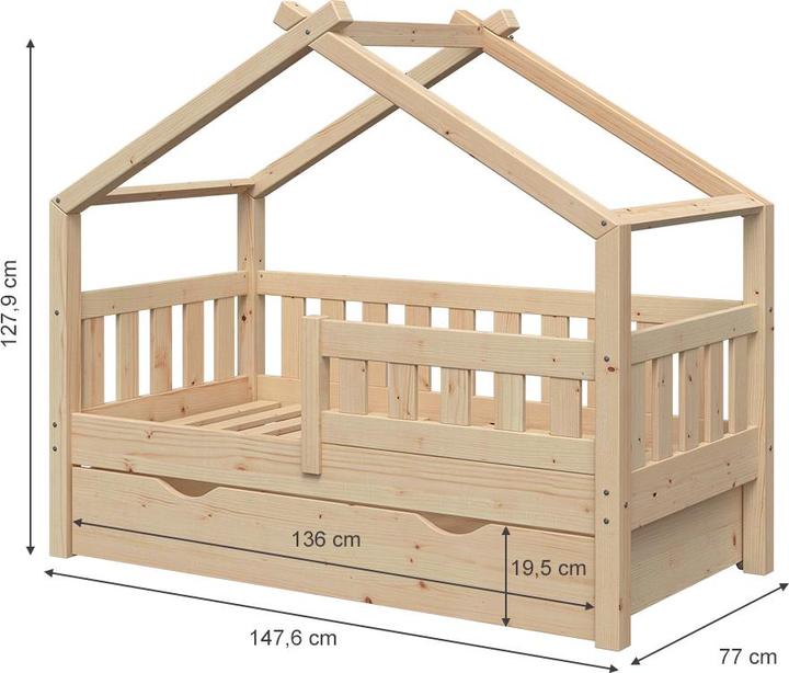 Produktbild VitaliSpa Hausbett Design (70 x 140 cm)