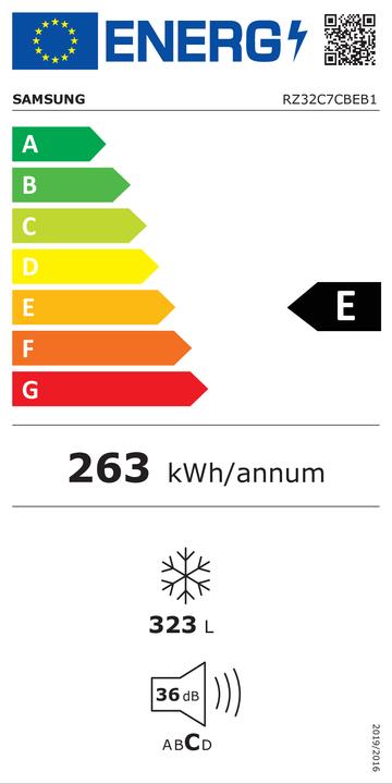 Etichetta energetica Samsung DIEPVRIESKAST RZ32C7CBEB1/EF (Struttura autonoma, 323 l)