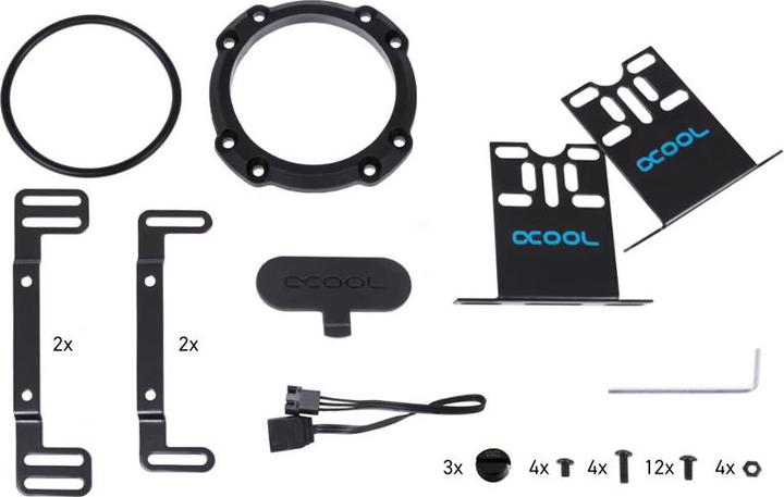 Actual product image Alphacool Aurora D5 Acetal/Glass Ice Bucket - 150mm incl. VPP Apex D5