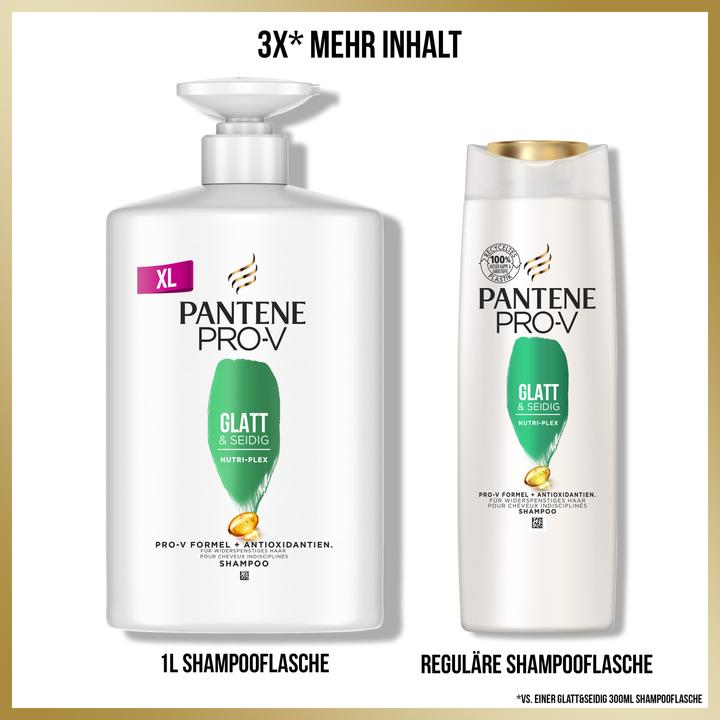 Produktbild Pantene Pro-V Glatt & Seidig (1000 ml, Flüssiges Shampoo)